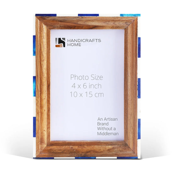 Picture Frame Handmade Fairground Carousel Bone Inlay Wood – 4x6 & 5x7"