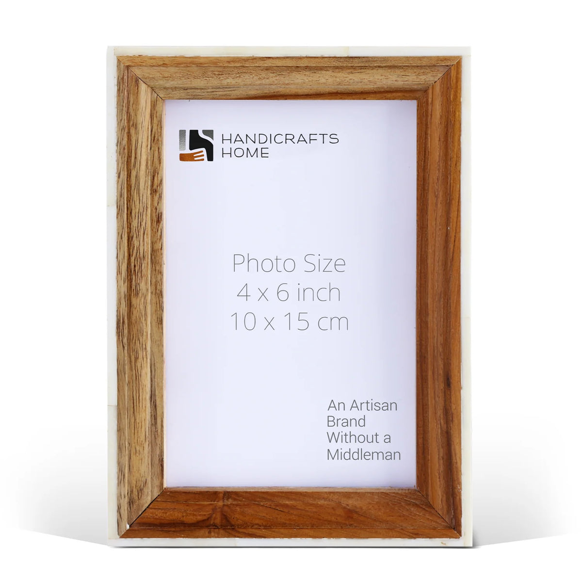 Picture Frame Fairground Exhibit Collection Bone Inlay & Wood Natural – 4x6 & 5x7"