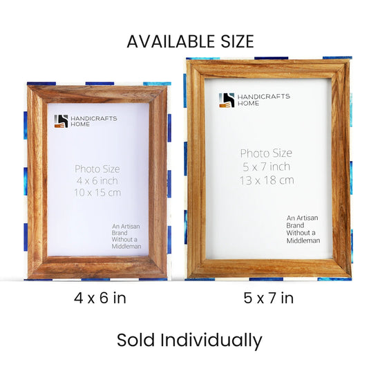 Picture Frame Handmade Fairground Carousel Bone Inlay Wood – 4x6 & 5x7"