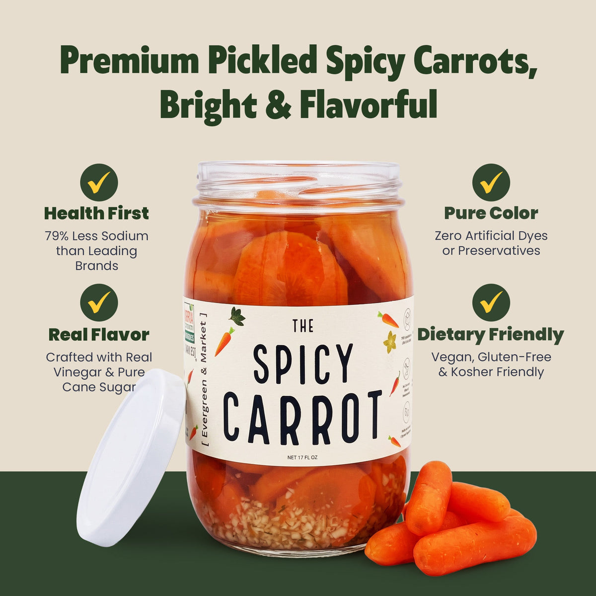 Spicy Pickled Carrots - Pickles for Charcuterie