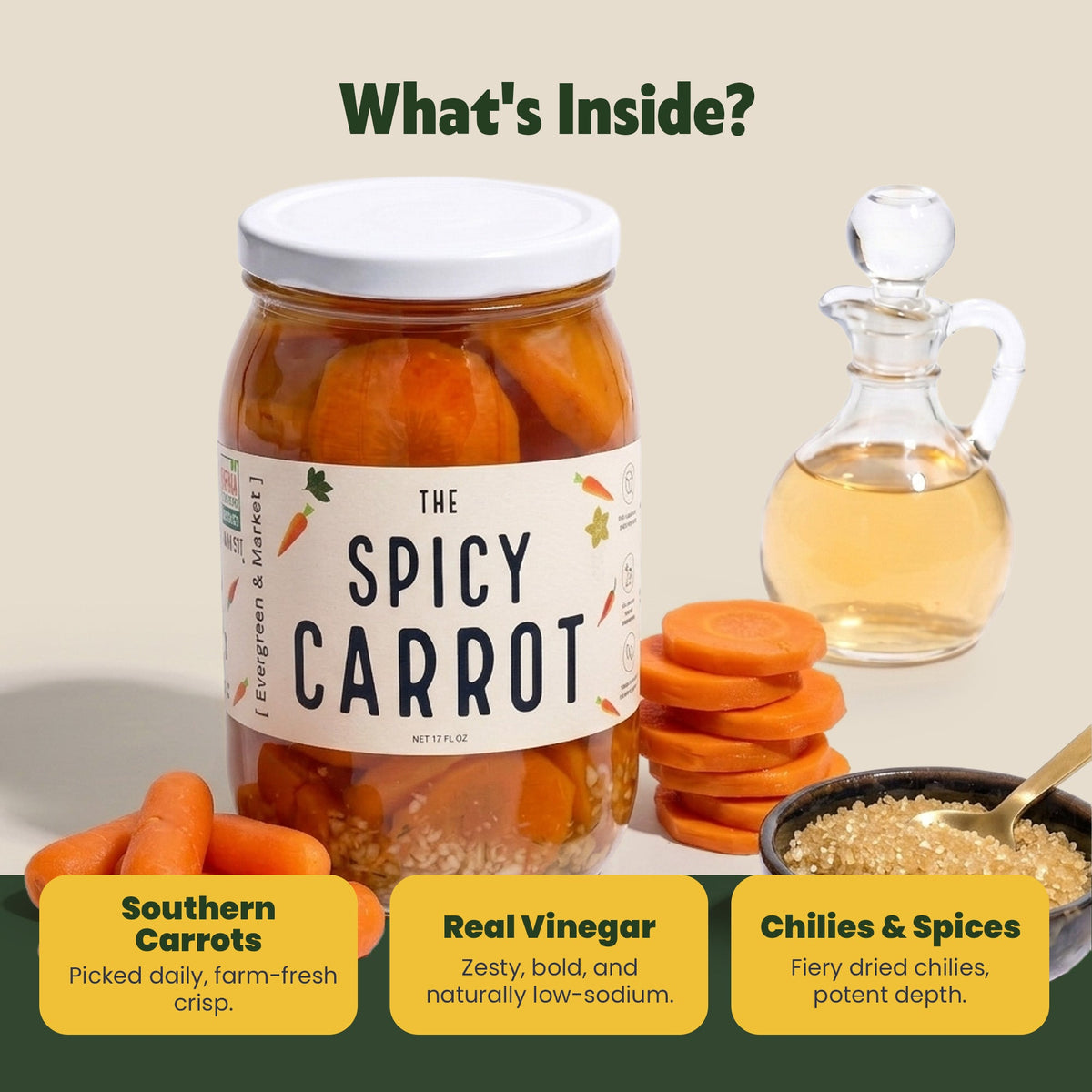 Spicy Pickled Carrots - Pickles for Charcuterie