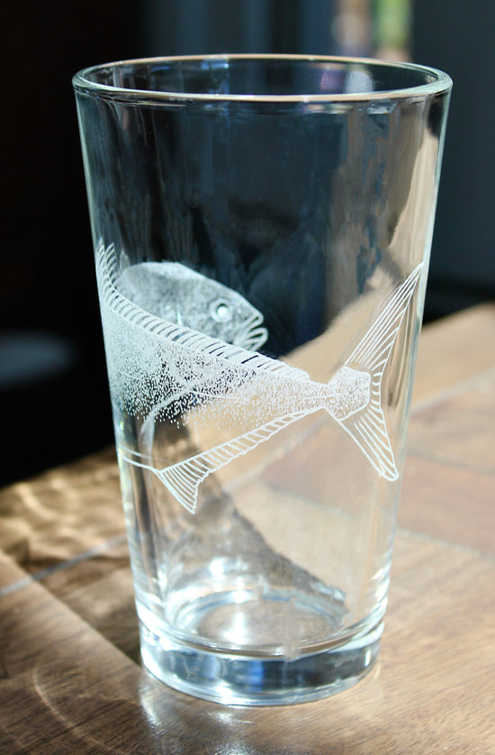 Pacific Yellowtail Laser Engraved Glasses