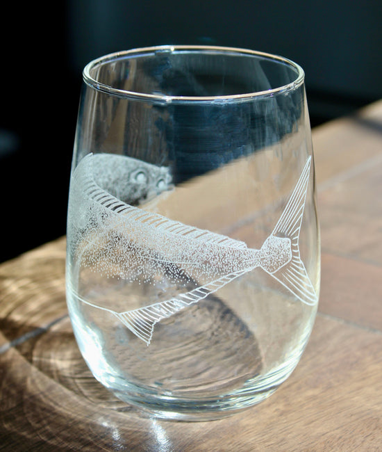 Pacific Yellowtail Laser Engraved Glasses