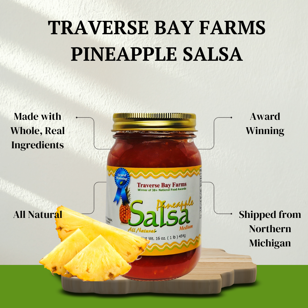 Pineapple Salsa - Medium, 16 oz - Unique salsa