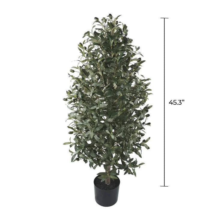 45.3-inch artificial olive tree with realistic foliage for indoor home decor