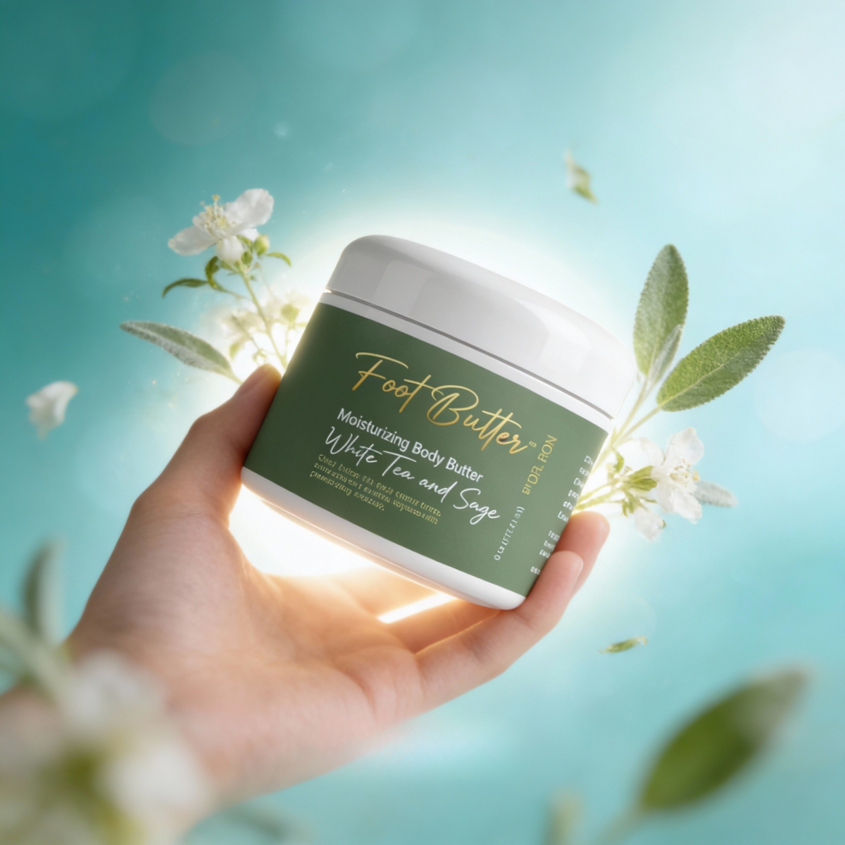 White Tea & Sage Moisturizing Body Butter – Hydrating, Nourishing, Ultra-Soft Skin Cream