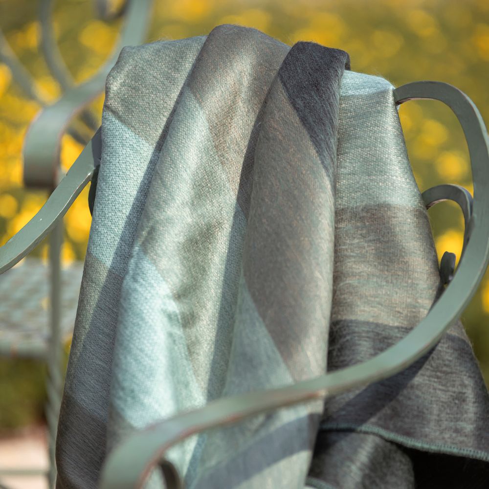 Handwoven Alpaca Throw Blanket | Lustrous Sage & Green | Nawi Collection