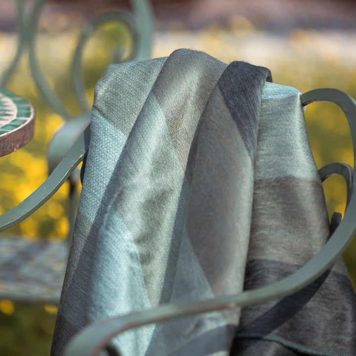Handwoven Alpaca Throw Blanket | Lustrous Sage & Green | Nawi Collection