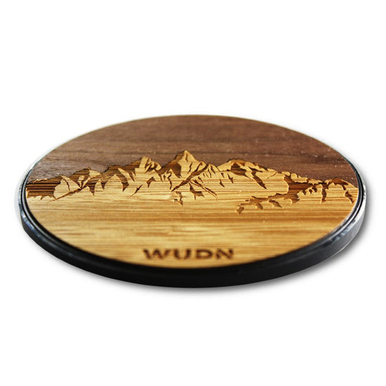 Wooden Qi Wireless Fast Charger - Sawtooth Mountains Edition