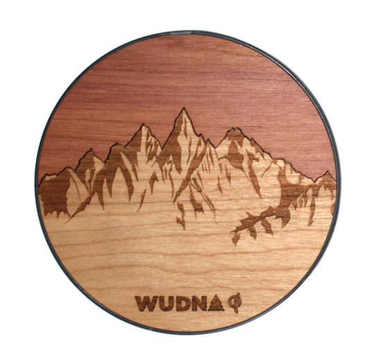 Wooden Qi Wireless Fast Charger - Sawtooth Mountains Edition