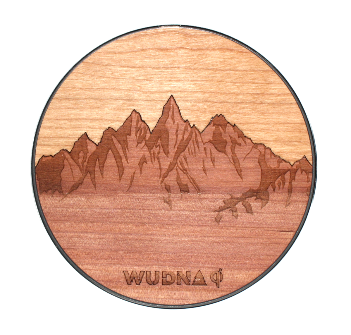 Wooden Qi Wireless Fast Charger - Sawtooth Mountains Edition