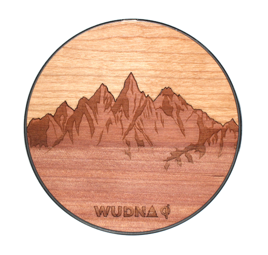 Wooden Qi Wireless Fast Charger - Sawtooth Mountains Edition