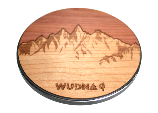 Wooden Qi Wireless Fast Charger - Sawtooth Mountains Edition