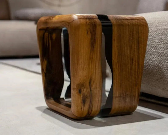 Resin Side Magazine Table Stool - Stylish Modern Wooden Furniture