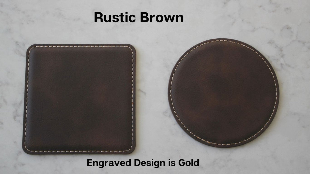 Bison Coaster Set (Slate or Leatherette)