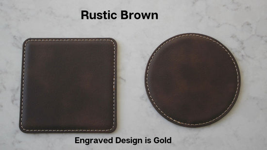 Bison Coaster Set (Slate or Leatherette)