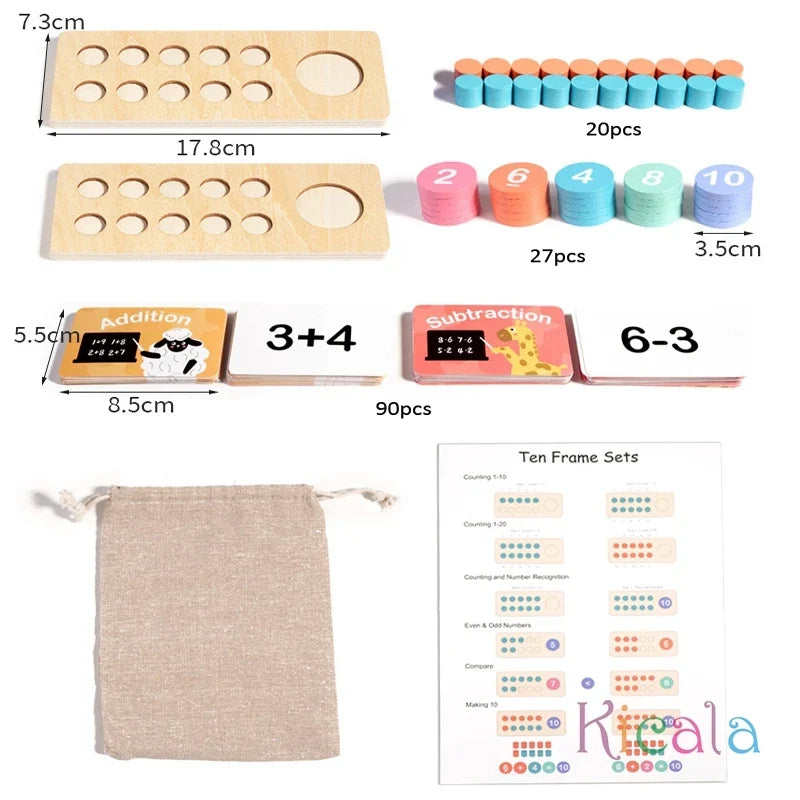 Montessori Wooden Arithmetic Toy – Early Learning Math Game for Kids