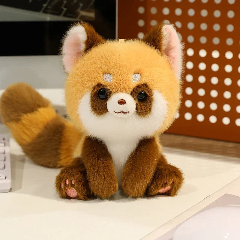 Cute Sitting Animal Plush Toys – Red Panda, Fox, Sloth & More