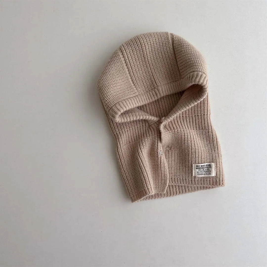 Korean Knitted Kids Hat, Scarf & Gloves Set – Autumn & Winter Baby Pullover Hat with Label for Ear, Neck & Hand Protection – Warm Children’s Winter Accessories