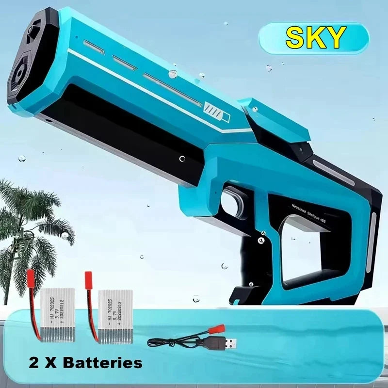 43cm Full Automatic Electric Water Gun – Portable Summer Beach Toy for Kids and Adults