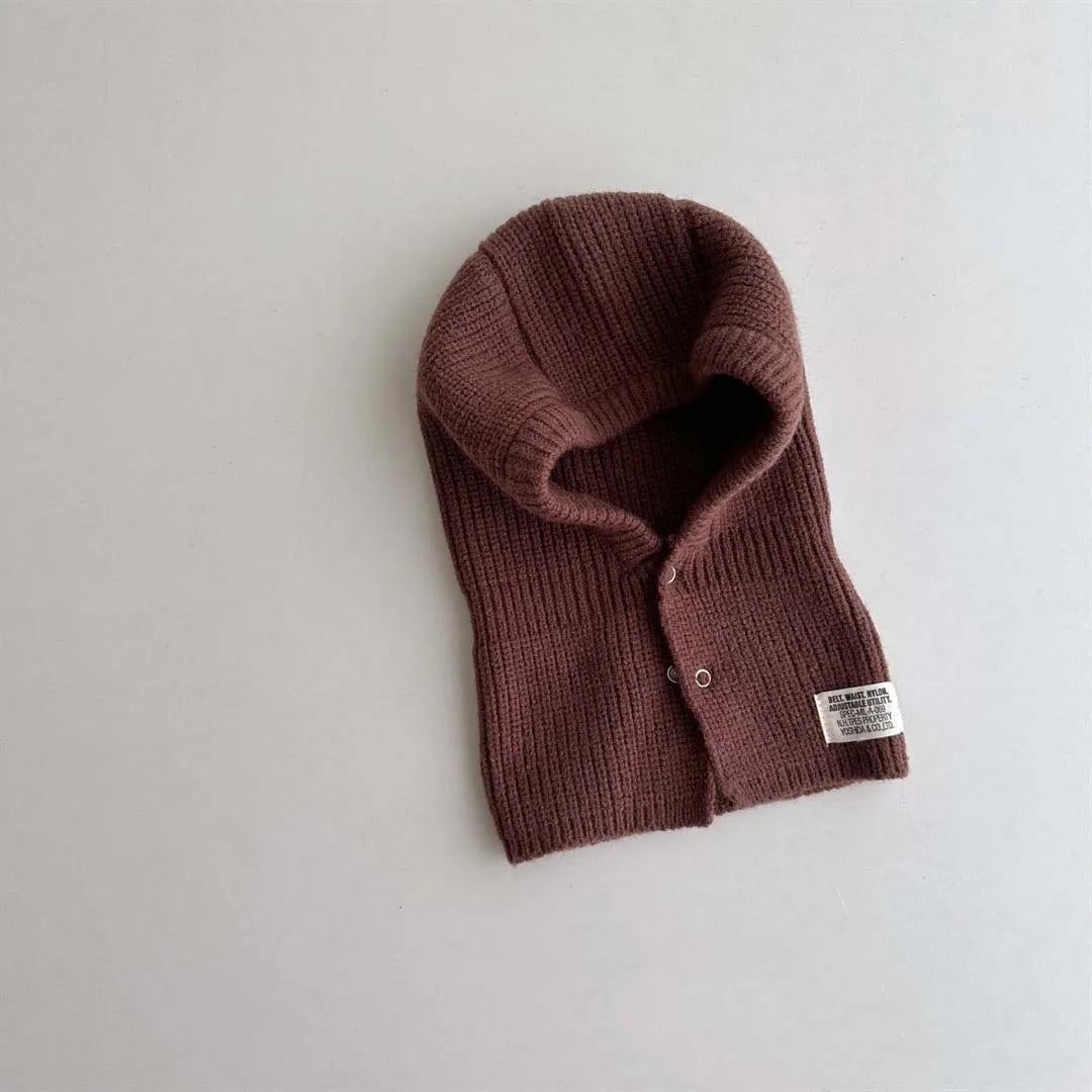 Korean Knitted Kids Hat, Scarf & Gloves Set – Autumn & Winter Baby Pullover Hat with Label for Ear, Neck & Hand Protection – Warm Children’s Winter Accessories