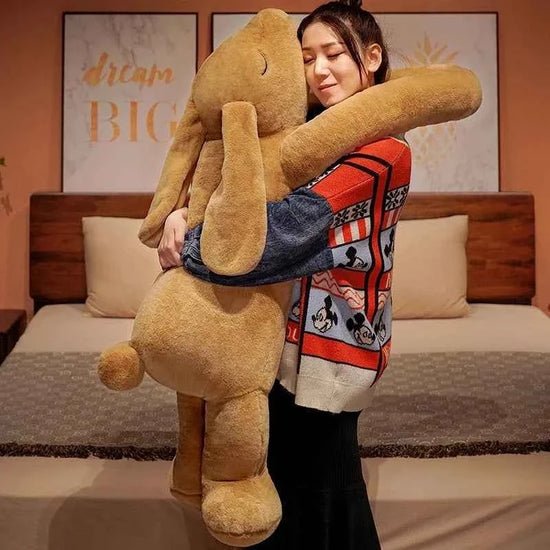 Giant Huggable Long Ears Bunny Plush Toy (35.4/47.2 in) - Soft Rabbit Stuffed Pillow Gift