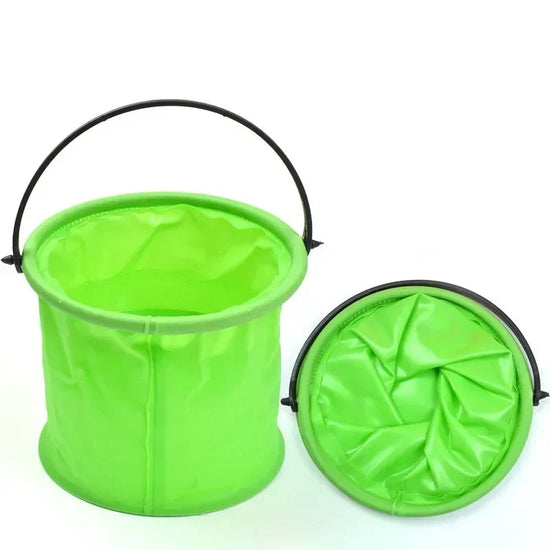 Folding Collapsible Beach Sand Play Bucket Toy for Outdoor Gardening and Pool Fun