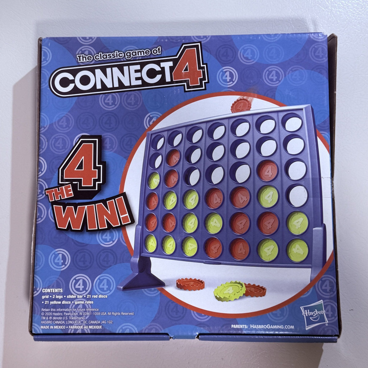 Hasbro Gaming Connect 4 Classic Grid, 4 in a Row Strategy Game
