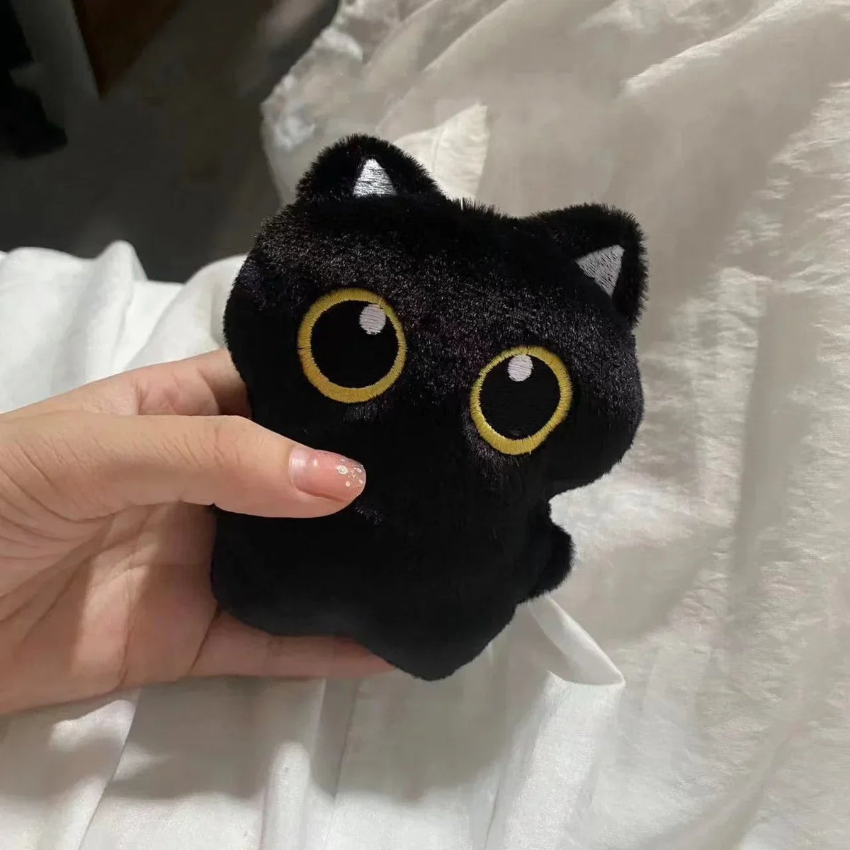 Cute Black Cat Plush Toy Doll – Soft Cuddly Pillow & Pendant Gift