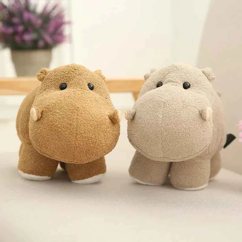 Chubby Hippo Elephant Plush Toy – Soft Kawaii Stuffed Animal Doll