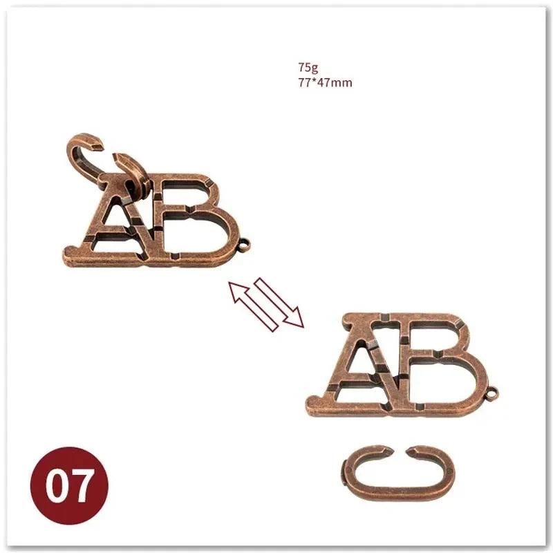 Classic IQ Metal Brain Teaser, Magic Baffling Puzzle Game, Toy for Children & Adults, Funny Metal Puzzle Gift