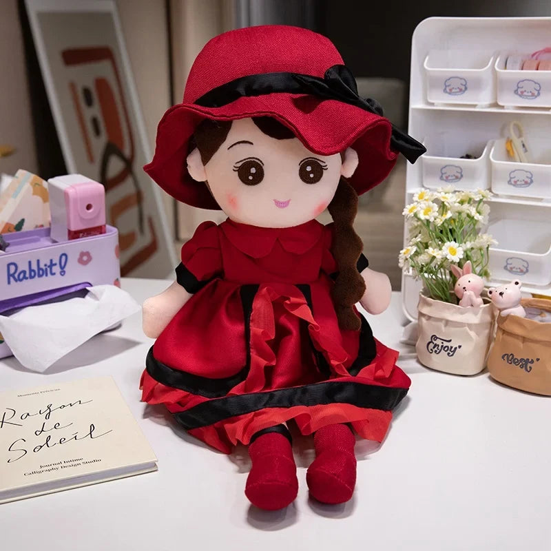 Kawaii Plush Girl Doll – Soft Stuffed Doll Toy for Kids and Decor