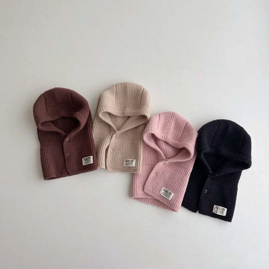 Korean Knitted Kids Hat, Scarf & Gloves Set – Autumn & Winter Baby Pullover Hat with Label for Ear, Neck & Hand Protection – Warm Children’s Winter Accessories