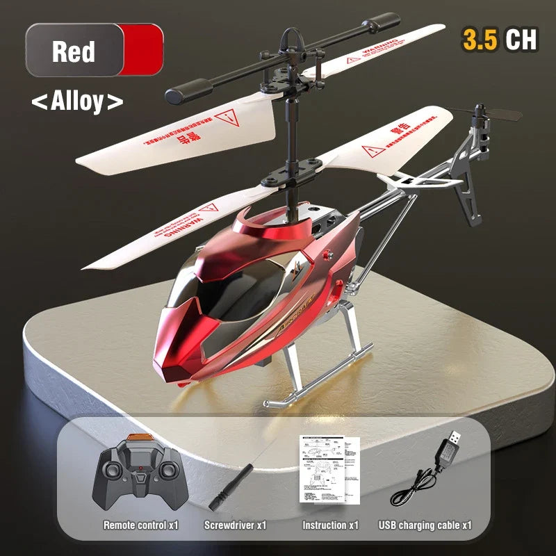 3.5CH RC Helicopter with Lights – Fall Resistant XK913 Remote Control Toy for Kids