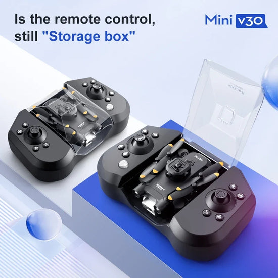 Mini V30 WiFi FPV Drone – Foldable RC Quadcopter with 4K HD Dual Cameras and Obstacle Avoidance