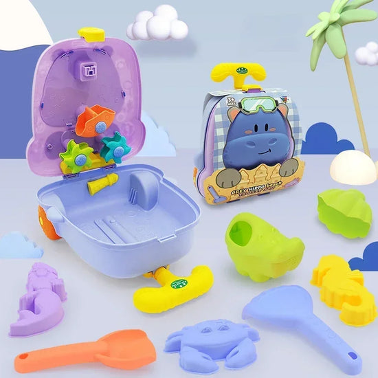Summer Beach Sand Play Toy Kit with Bucket and Tools for Kids