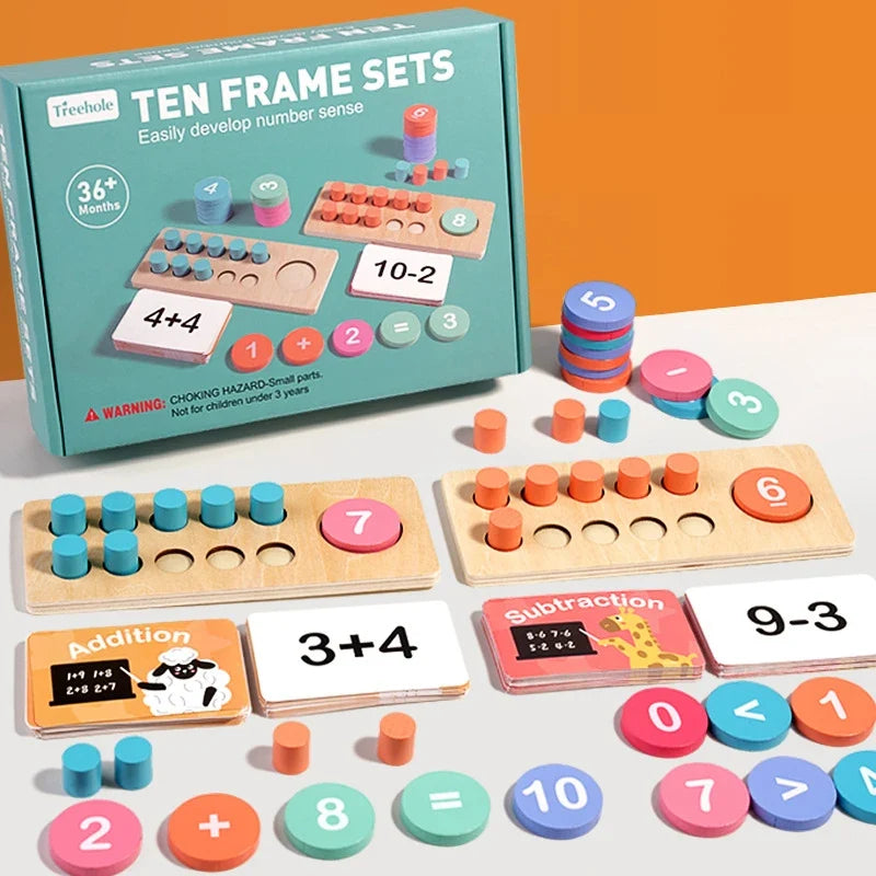 Montessori Wooden Arithmetic Toy – Early Learning Math Game for Kids