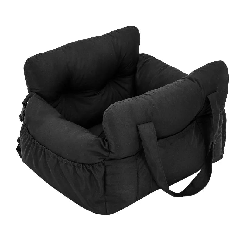 Dog Car Seat with Safety Belt | Non-Slip Pet Travel Bed for Small Dogs
