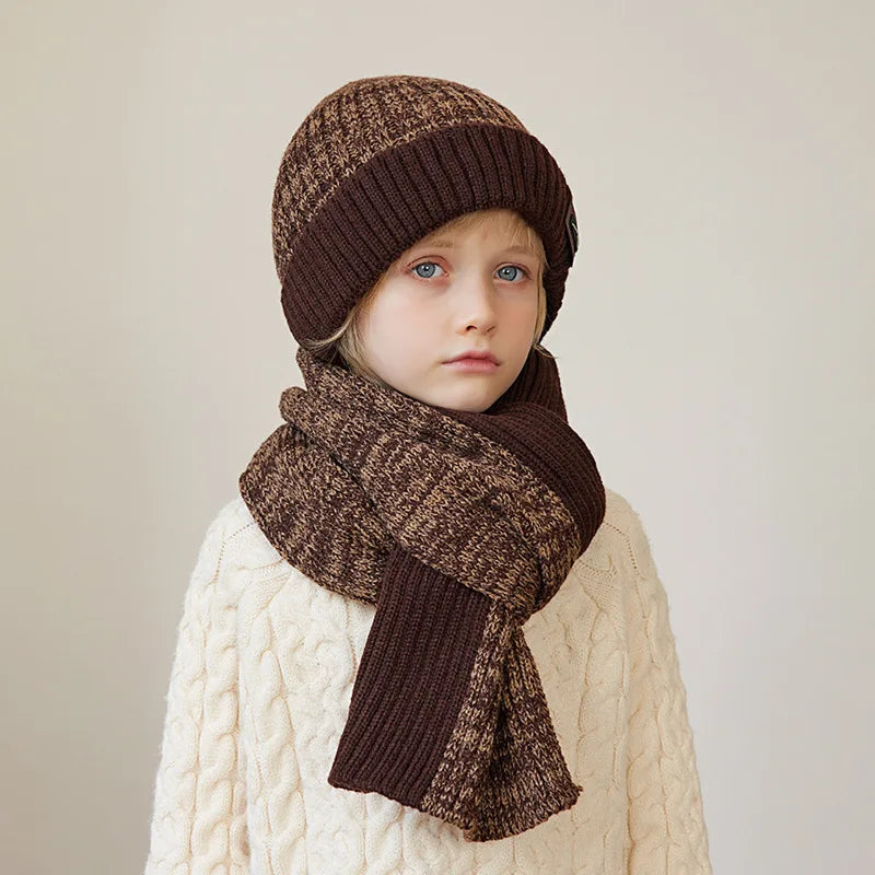 Kids Winter Hat, Scarf & Gloves Set – Knit Beanie, Neck Warmer Gaiter, and Mittens for Boys & Girls (4-10 Years)
