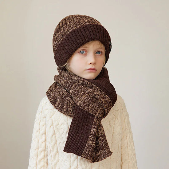 Kids Winter Hat, Scarf & Gloves Set – Knit Beanie, Neck Warmer Gaiter, and Mittens for Boys & Girls (4-10 Years)