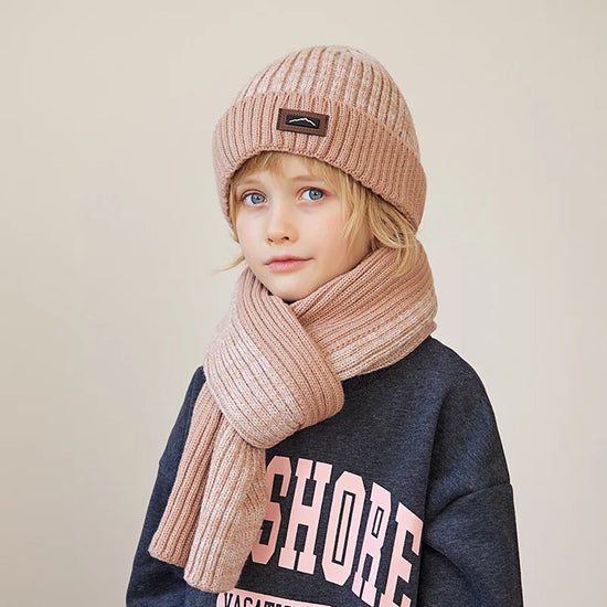 Kids Winter Hat, Scarf & Gloves Set – Knit Beanie, Neck Warmer Gaiter, and Mittens for Boys & Girls (4-10 Years)