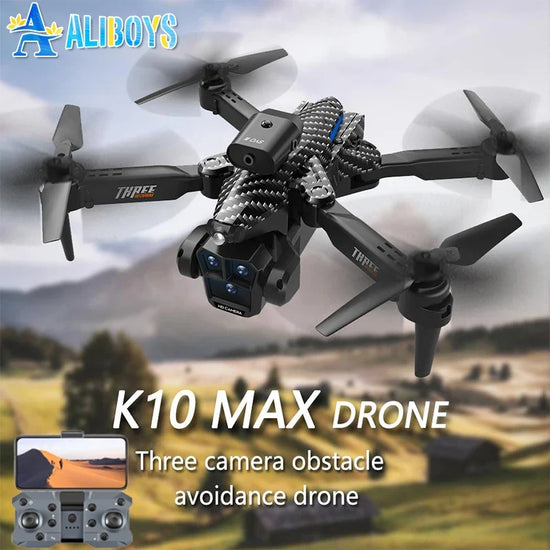 K10 Max RC Drone – HD 4K Quadcopter with 3 Cameras, Obstacle Avoidance, and WIFI FPV