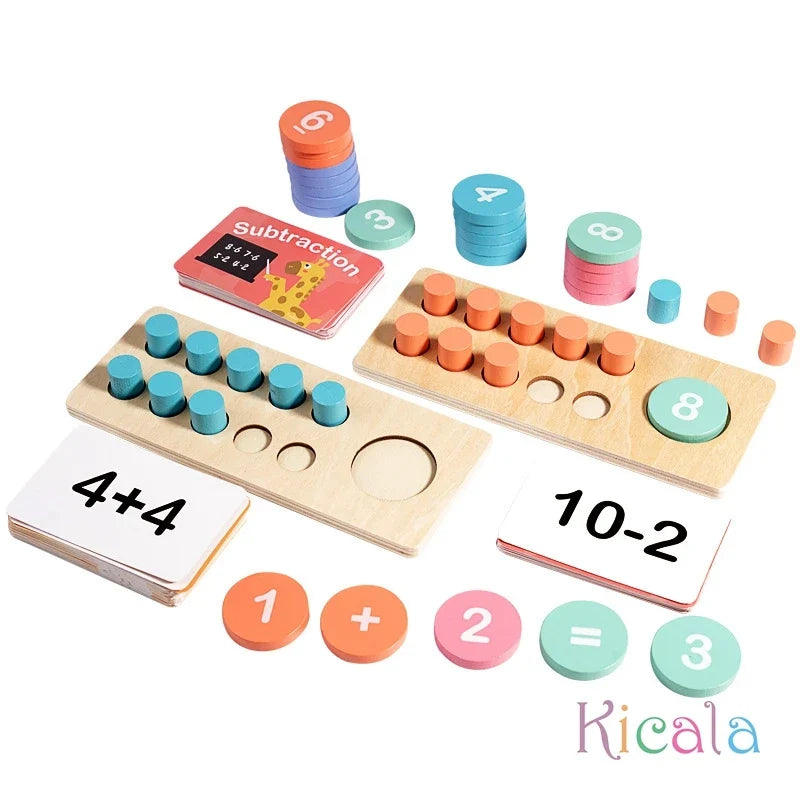 Montessori Wooden Arithmetic Toy – Early Learning Math Game for Kids