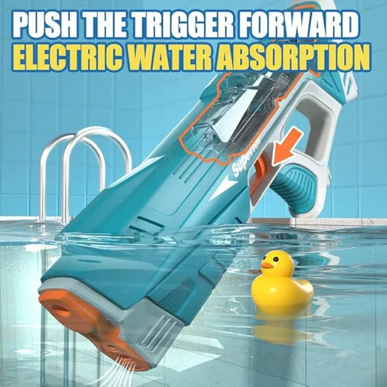 43cm Full Automatic Electric Water Gun – Portable Summer Beach Toy for Kids and Adults