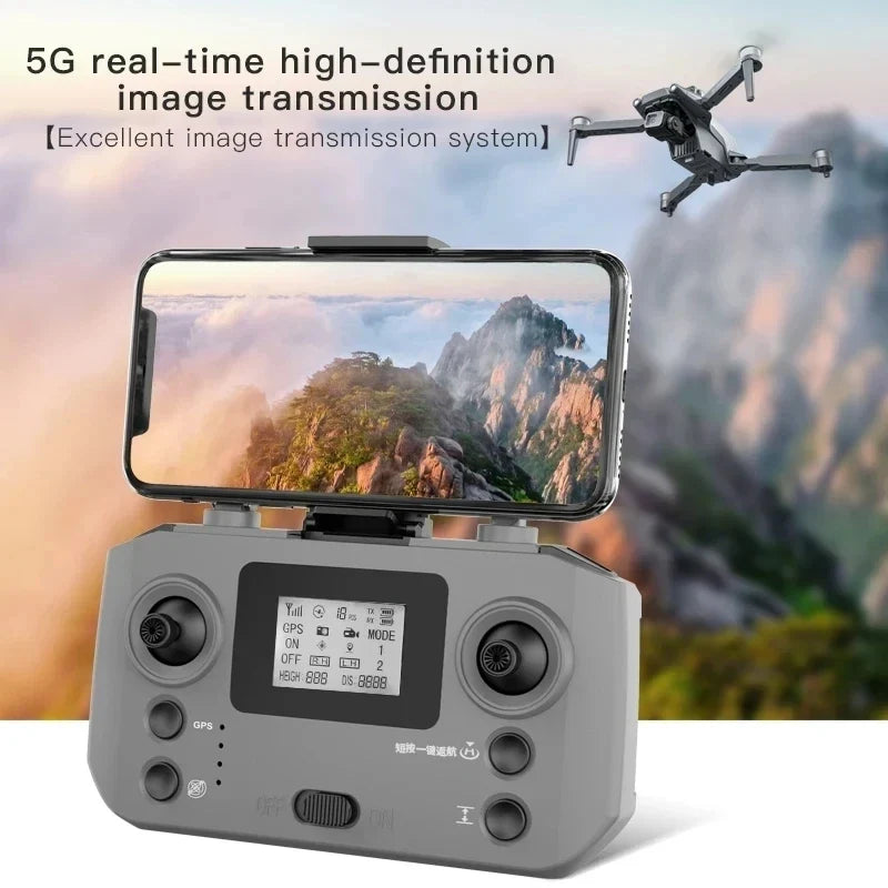 L600 Pro Max GPS Drone 4K 3-Axis PTZ HD Dual Camera Obstacle Avoidance Brushless Motor 5G WiFi RC Quadcopter Toy