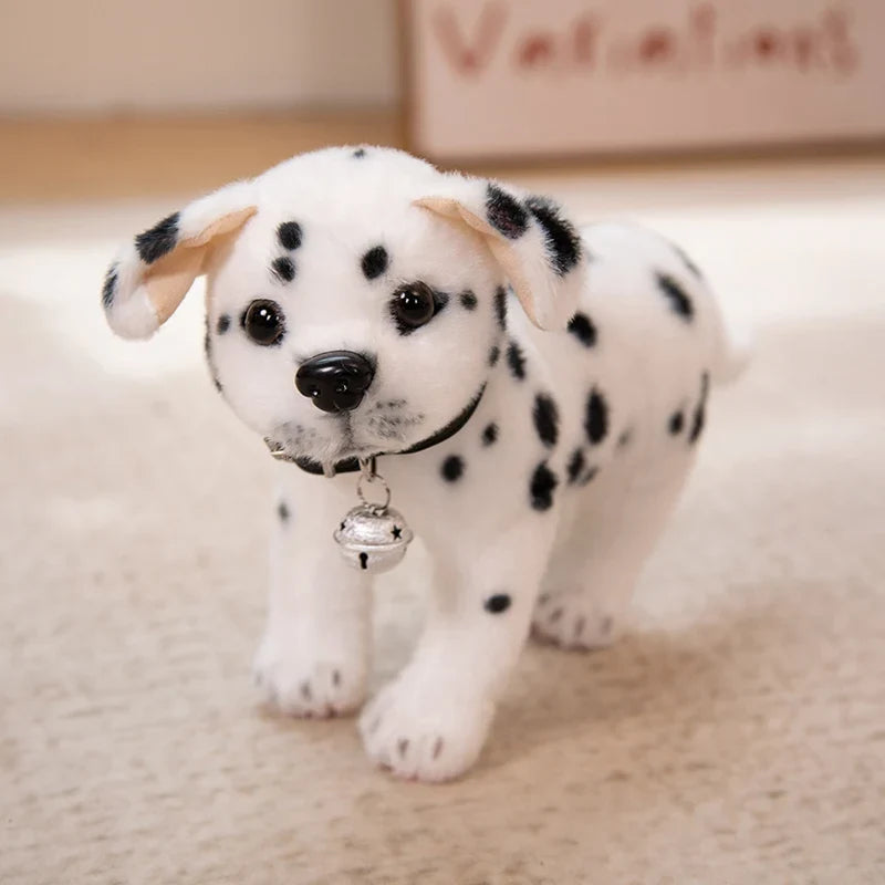 Realistic Dalmatian Plush Toy – Cute Spotted Dog Stuffed Animal Puppy Doll