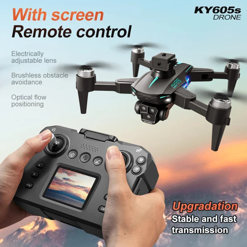 KY605S Max Screen Controlled Drone 4K HD Camera Brushless Motor Obstacle Avoidance Foldable Quadcopter RC Toy