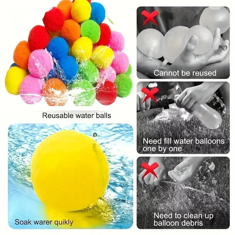 Reusable Water Balls and Water Balloons for Outdoor Toys and Pool Games