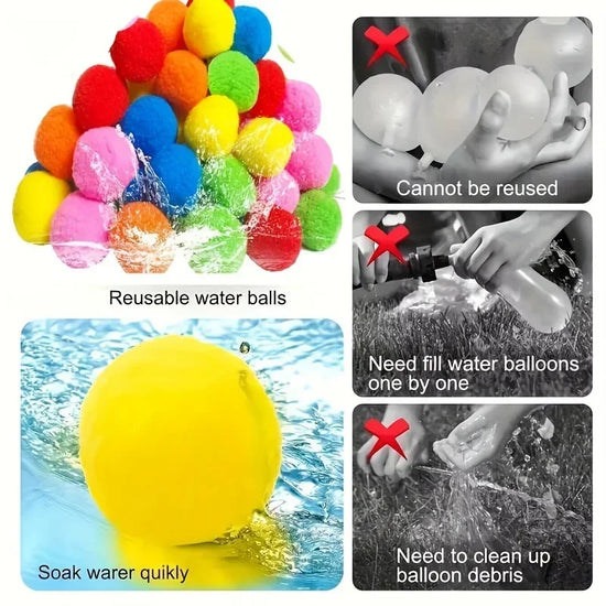 Reusable Water Balls and Water Balloons for Outdoor Toys and Pool Games