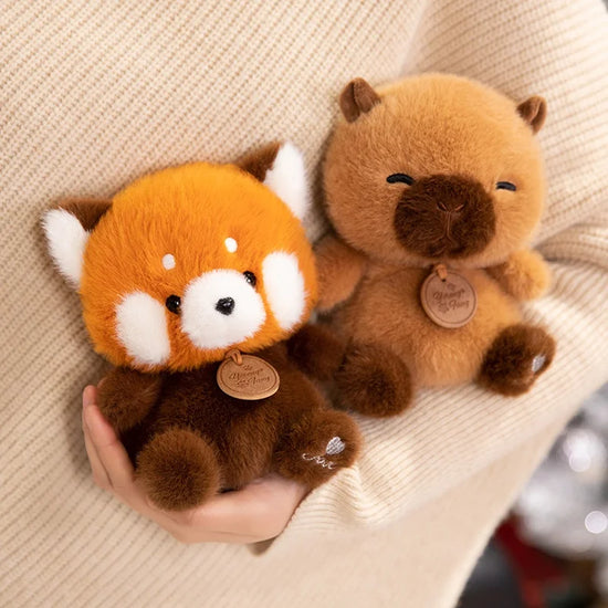 Cute Sitting Animal Plush Toys – Red Panda, Fox, Sloth & More
